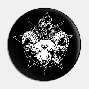 Baphomet Pentagramm Mind's Eye Goat Occult Pin