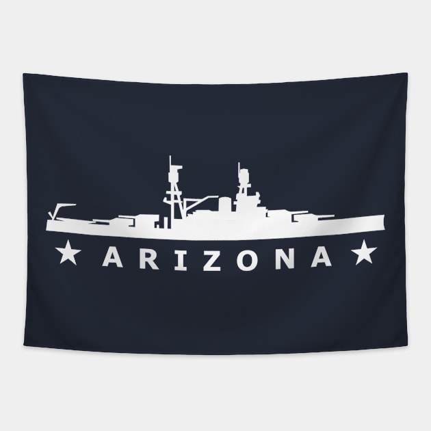 USS Arizona (BB-39) Tapestry by The Warshipologist