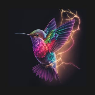 Tropical Fantasy Hummingbird with Electricity. T-Shirt