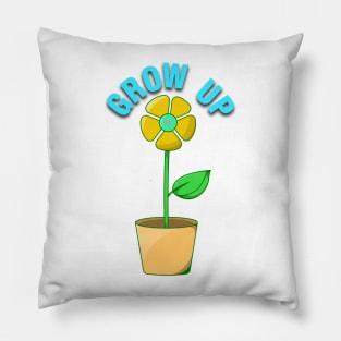 grow up icon flower Pillow