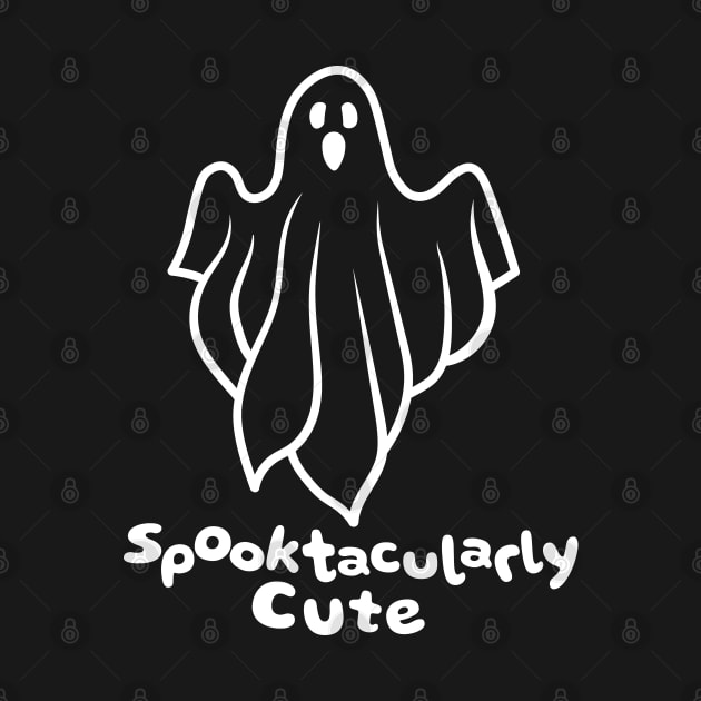 Spooktacularly Cute Halloween Ghost by 13Lines Art