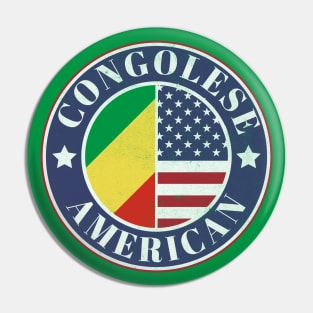 Proud Congolese-American Badge - Congo, Republic of the Flag Pin