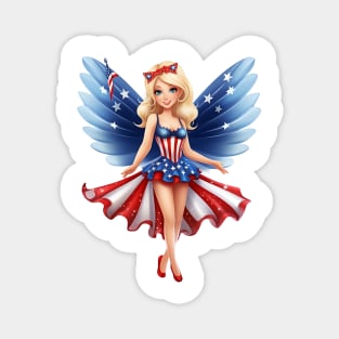 4th of July Fairy #2 Magnet