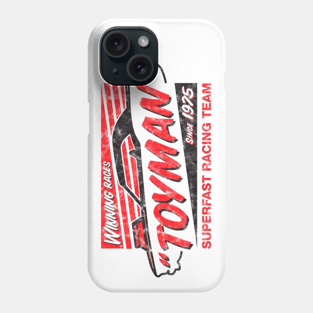 1975 - Toyman - Superfast Diecast Racer (White Edition - Worn) Phone Case by jepegdesign