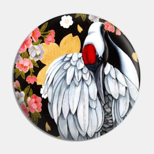 Crane bird in spring Pin