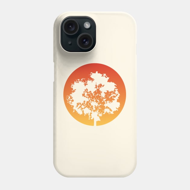 Elegant Tree Silhouette and The Sun II Phone Case by Insightly Designs