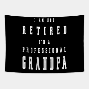 Funny Retiree I'm Not Retired I'm A Professional Grandpa Tapestry