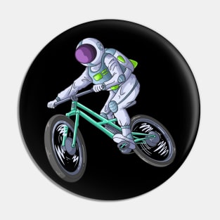 Astronaut on a bicycle to the moon Pin