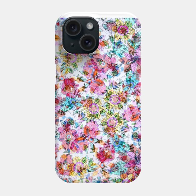 Rainbow Floral Pattern Phone Case by FloralPatterns