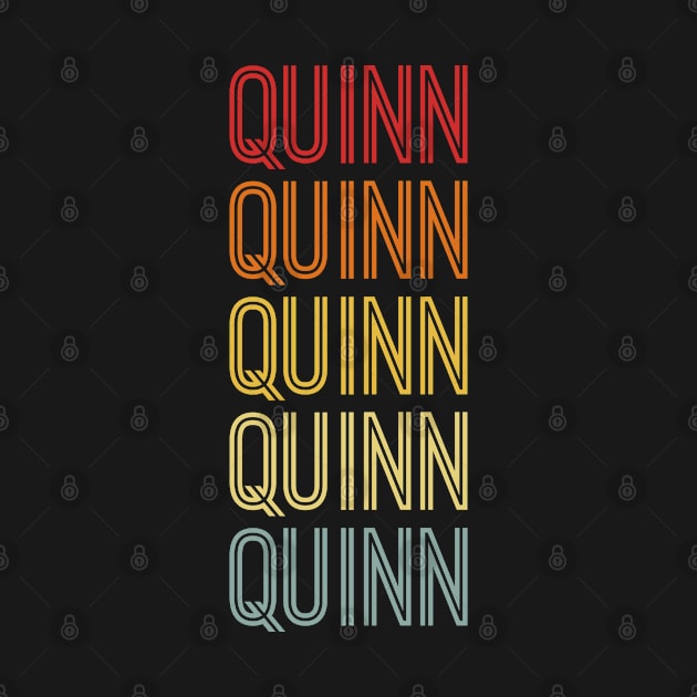 Quinn Name Vintage Retro Pattern by CoolDesignsDz