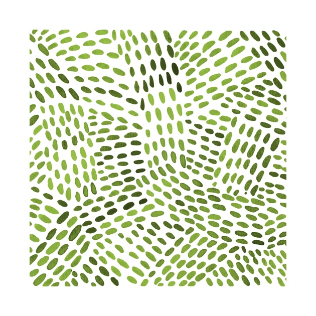 Watercolor dotted lines - sap green by wackapacka
