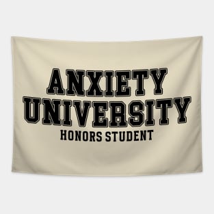 Anxiety University Honors Program Sweatshirt, Y2K Style University Sweatshirt, Mental Health Shirts, Anxiety Shirt, Gag Gift Shirt Tapestry