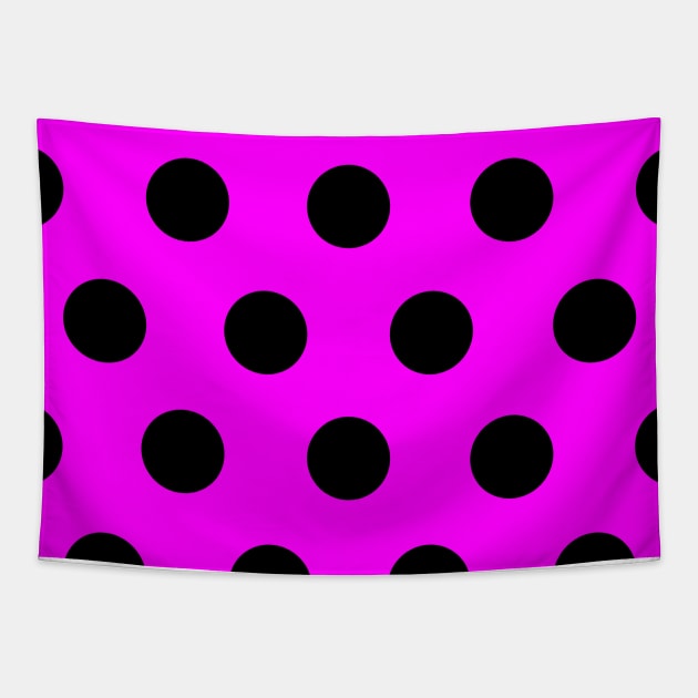 Polka Dot Purple Tapestry by dhuffines