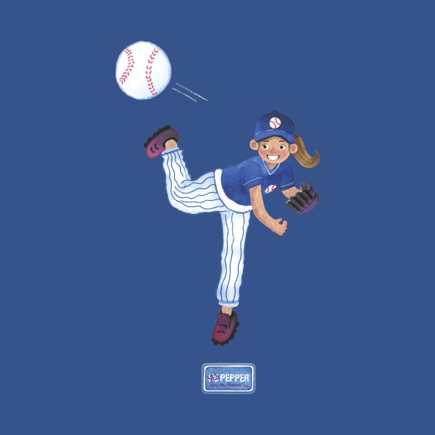 Yes Pepper - Baseball Girl Abby Throwing by ByJasonKlein