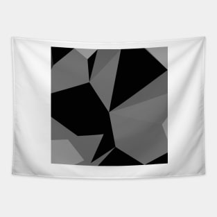 Black and White Cubist Design Tapestry