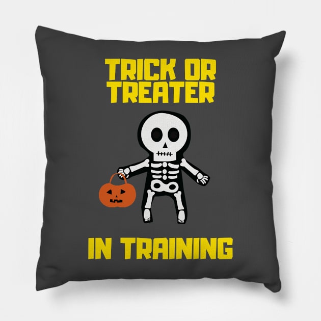 Trick or Treater in Training Halloween Apparel Pillow by Topher's Emporium