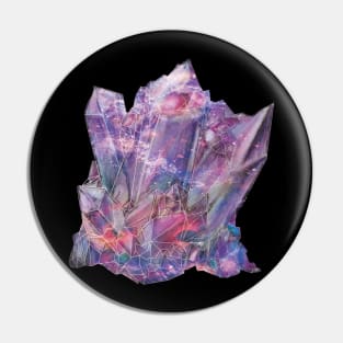 Crystal with Galaxies Pin