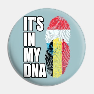 Luxembourgish And Belgian Mix Heritage DNA Flag Pin