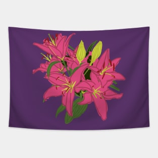 Flowers Stargazer Lily Tapestry