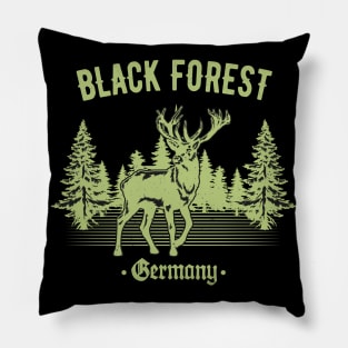 Black Forest Germany Deer with Trees Swabia Pillow