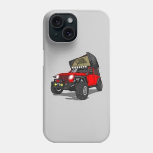 Jeep Wrangler Camp Time- Red Phone Case