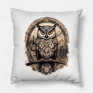 impressive owl Pillow