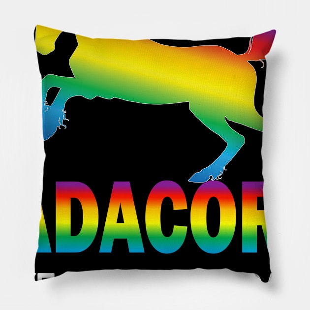 Mens Dadacorn Unicorn Father's Day Gift Gay Pride Pillow by Kimmicsts