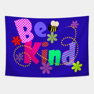 Be Kind Colorful Typography Tapestry