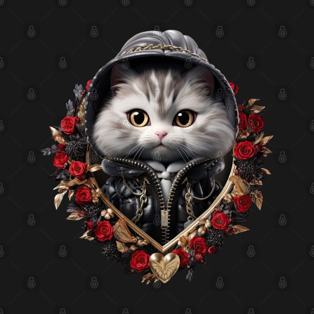 Valentines Cat Charm 4 by Puppy & cute