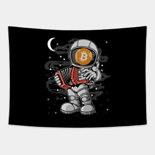 Astronaut Accordion Bitcoin BTC Coin To The Moon Crypto Token Cryptocurrency Blockchain Wallet Birthday Gift For Men Women Kids Tapestry