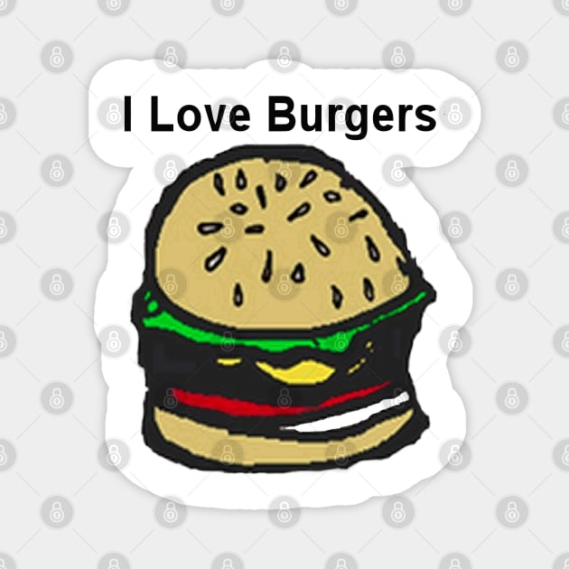 I Love Burgers Magnet by longford