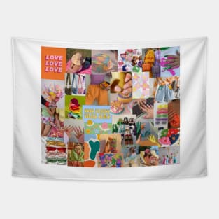 spring vibe collage Tapestry