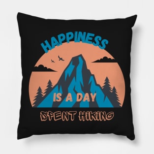 HAPPINESS IS A DAY SPENT HIKING Pillow