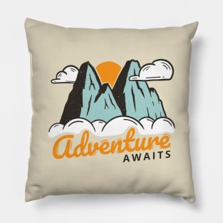 Mountain - Adventure awaits Pillow