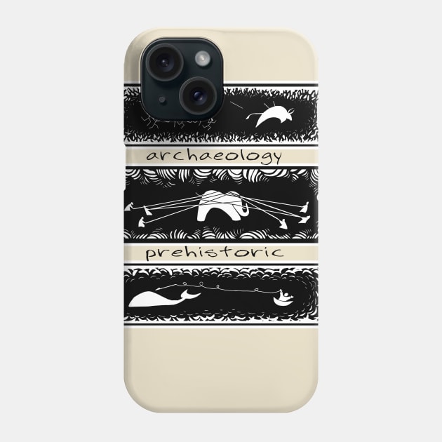 stone age hunting Phone Case by VicaVeresk