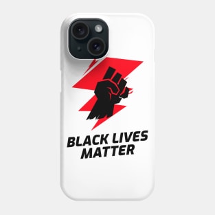 Black Lives Matter Raised Fist Red Lightning Phone Case