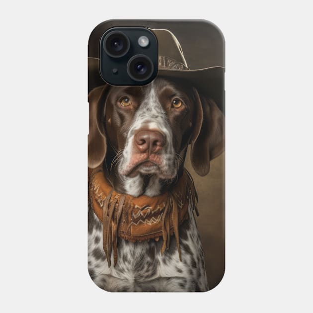 Cowboy Dog - German Shorthaired Pointer Phone Case by Merchgard