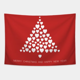 Christmas tree with a hearts Tapestry