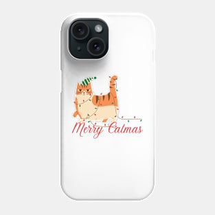 Merry Catmas Fat Orange Ginger Tabby Phone Case