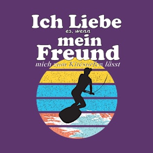 ich liebe mein Freund Kitesurfen T-Shirt