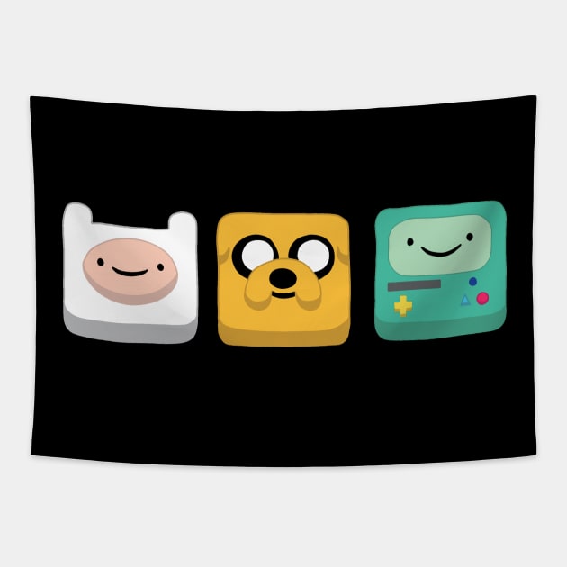 Jake, Finn and Bmo Tapestry by valentinahramov