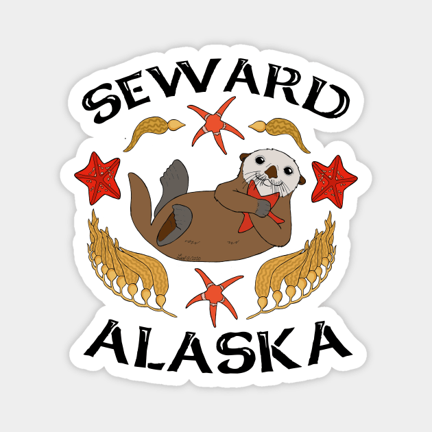 Sea Otter Seward, AK Magnet by HonuHoney