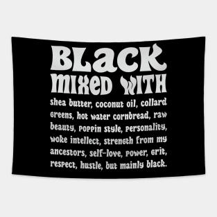 Black Mixed with Everything Black Tapestry