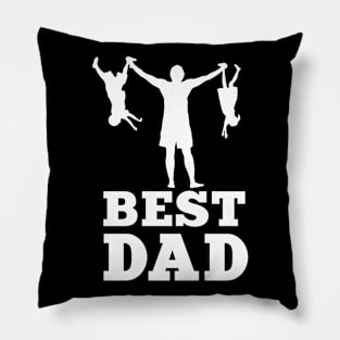 Best Dad Funny Mens T-Shirt and Fathers Day Tshirt Pillow