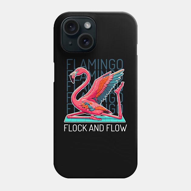 Funny flamingo yoga Phone Case by Create Magnus