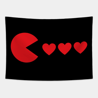 Valentines Day Video-Game Hearts Funny Boys Girls Kids Tapestry