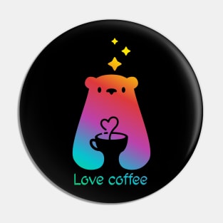 Bear Love coffee Pin