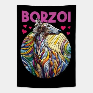 Wonderful borzoi, stained glass. I love borzois. Tapestry