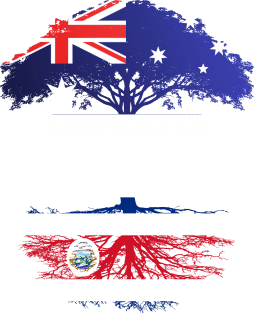 Australian Grown With Costa Rican Roots - Gift for Costa Rican With Roots From Costa Rica Magnet