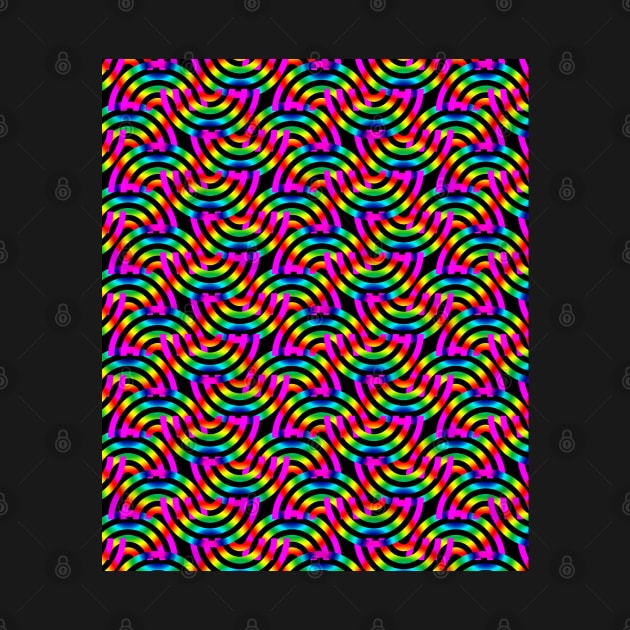 Rainbow Op-Art Pattern by TheGrinningSkull